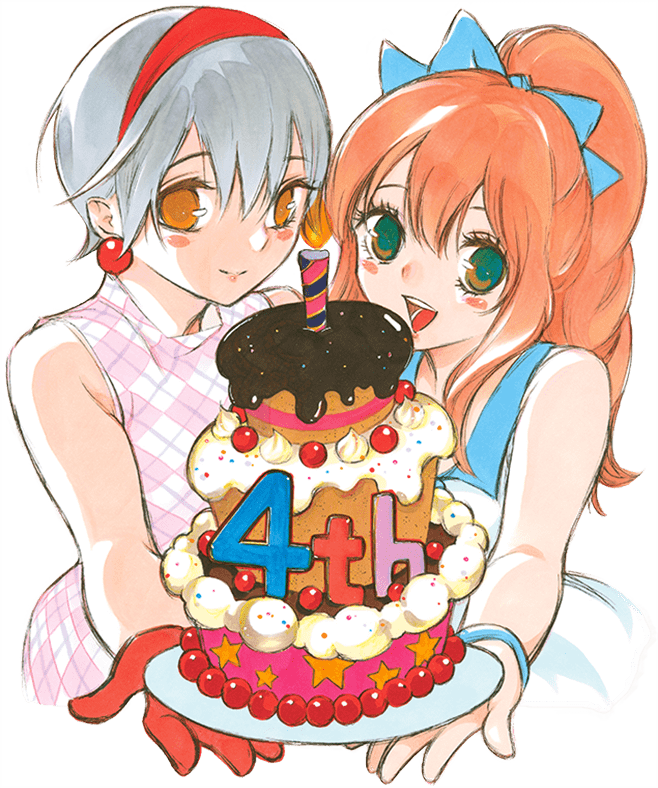 椿＆遥 4周年記念イラスト