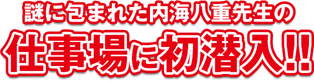 謎に包まれた内海八重先生の仕事場に初潜入!!